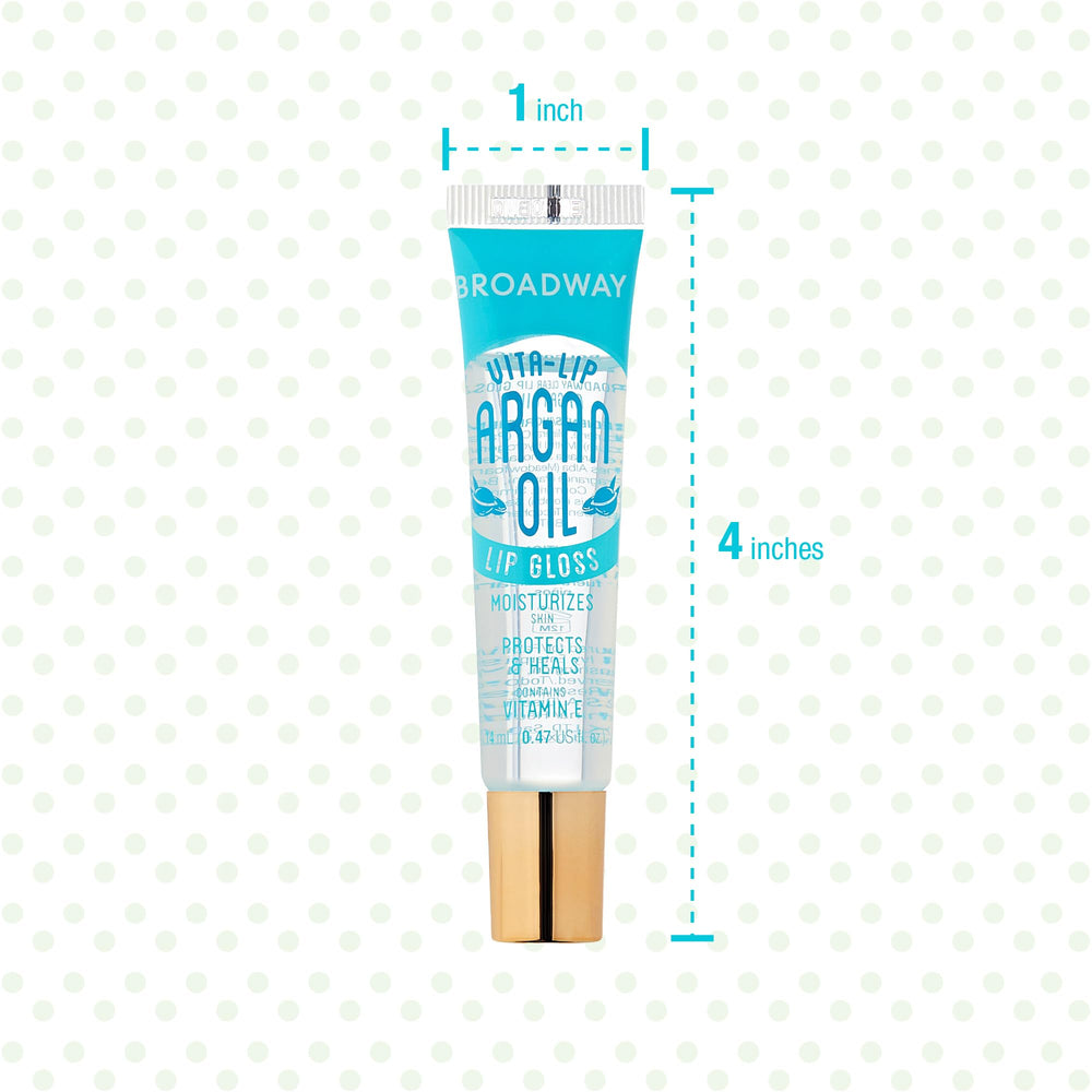 Ruby Kisses Broadway Vita-Lip gloss with mint finish delivers refreshing feel.