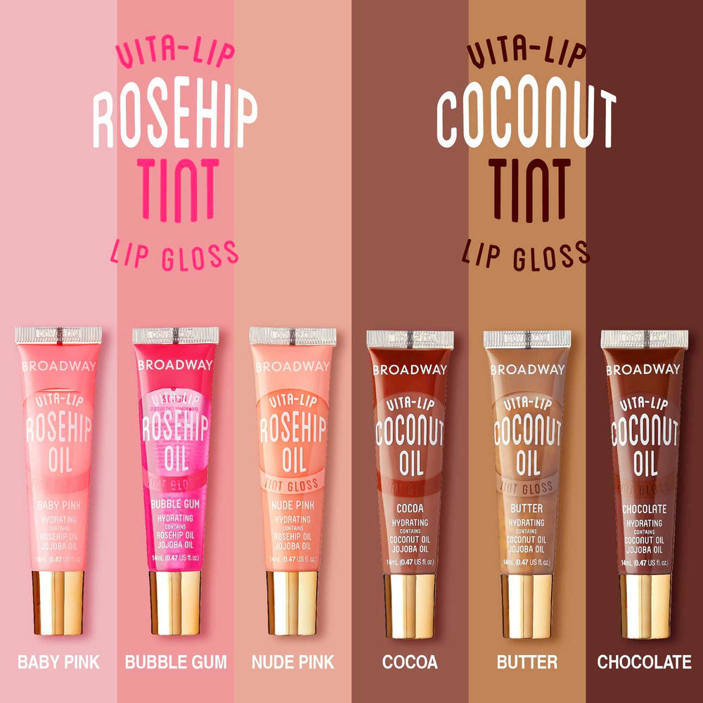 Ruby Kisses Broadway Vita-Lip rosehip oil included for nourishment.