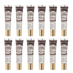 Ruby Kisses Broadway Vita-Lip Clear Gloss pack shot highlights a twelve-pack for all-day hydration