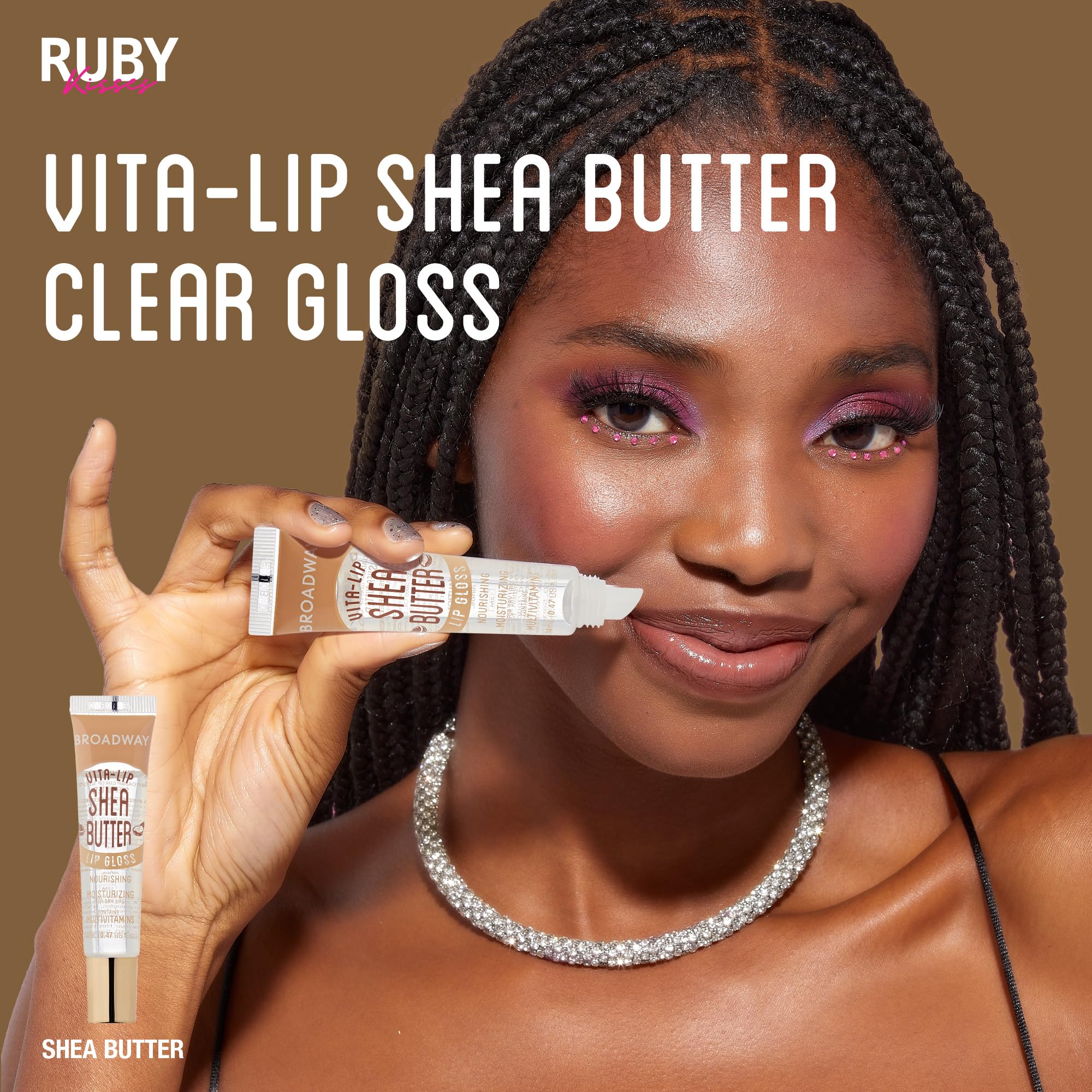 Ruby Kisses Broadway Vita-Lip coconut hydration detail for lips.