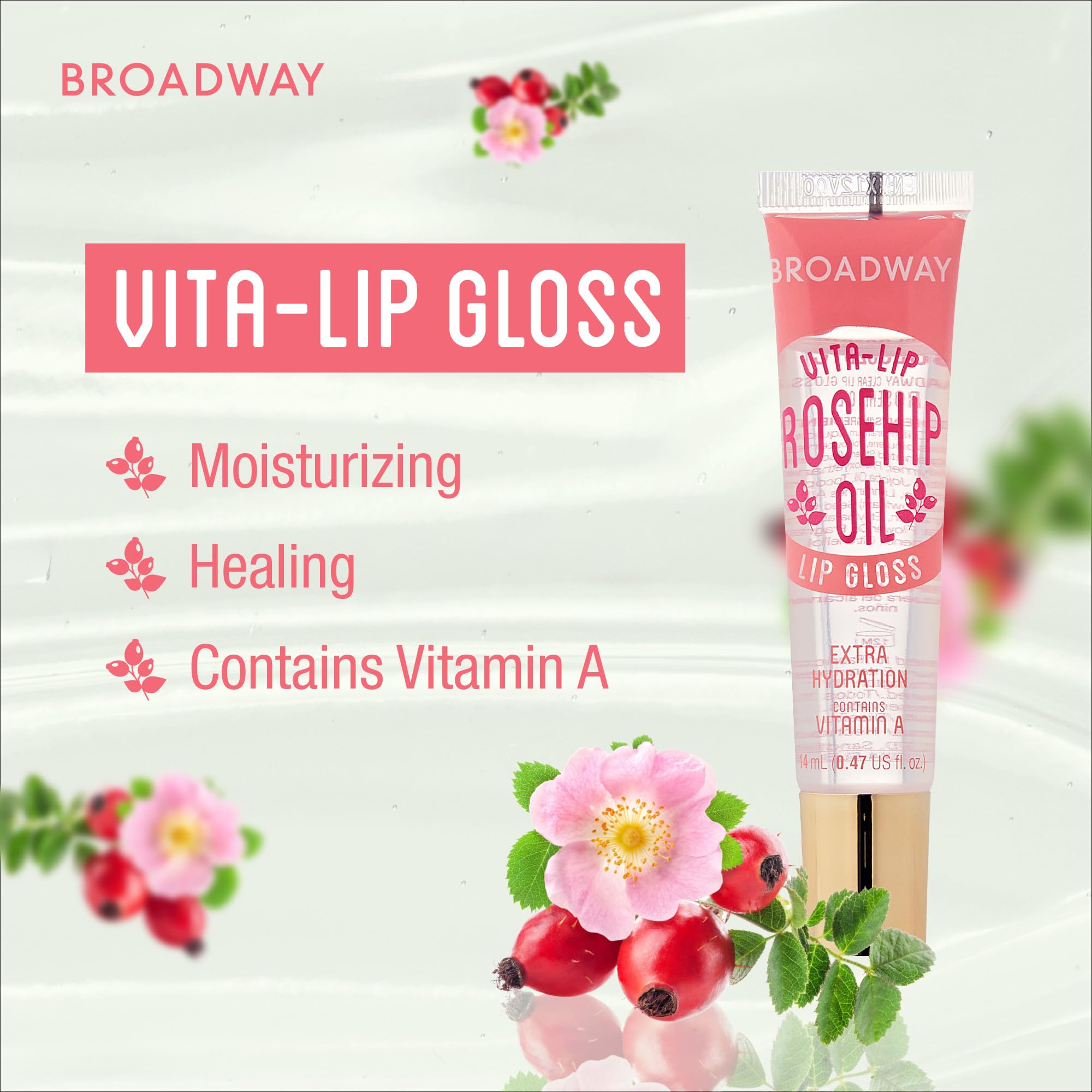 Ruby Kisses Broadway Vita-Lip mint aroma suggests refreshing lip care.