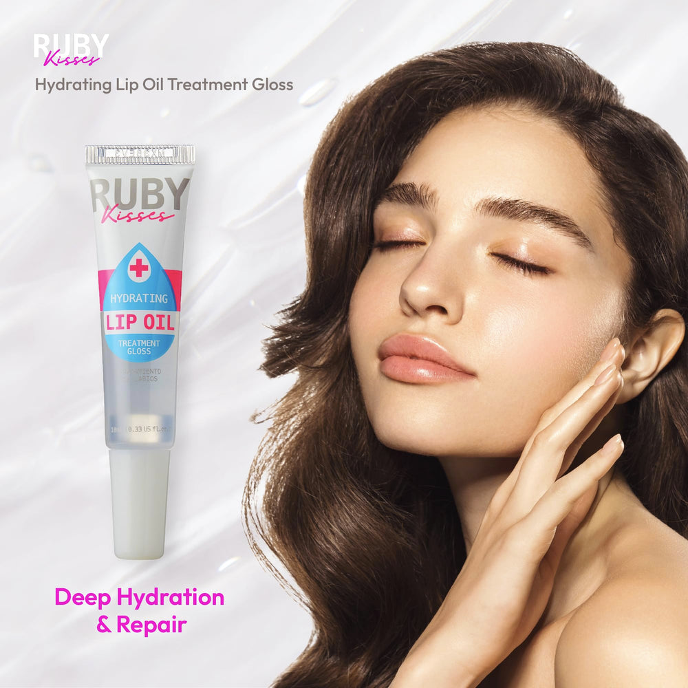 Ruby Kisses Hydrating Lip Oil Clear RLO01 everyday-use lip nourishment on the go.