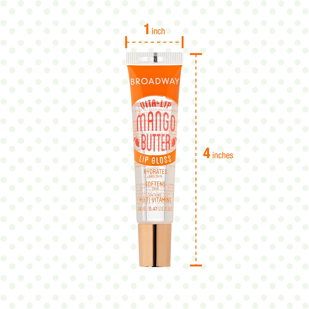 Ruby Kisses Broadway Vita-Lip gloss in travel-ready case for on-the-go shine.