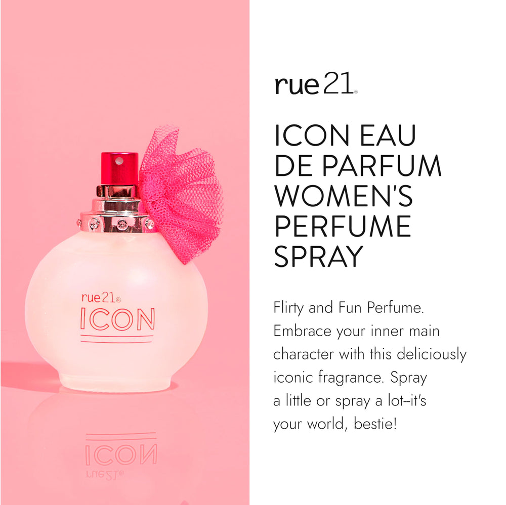 Rue 21 Icon scent diffuses softly on skin for a wearable aura.