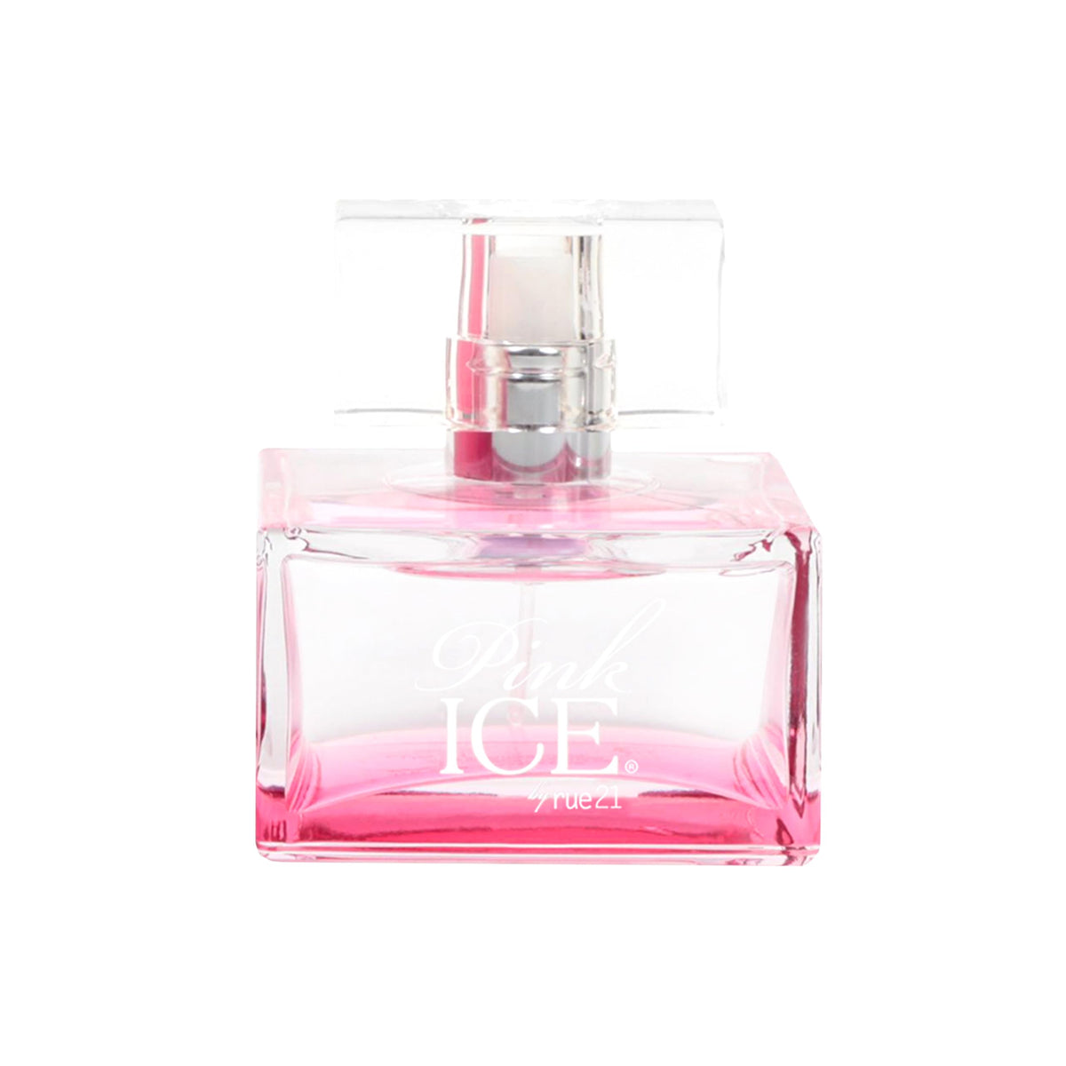 Rue 21 Pink Ice bottle with travel-friendly spray for daily freshness.