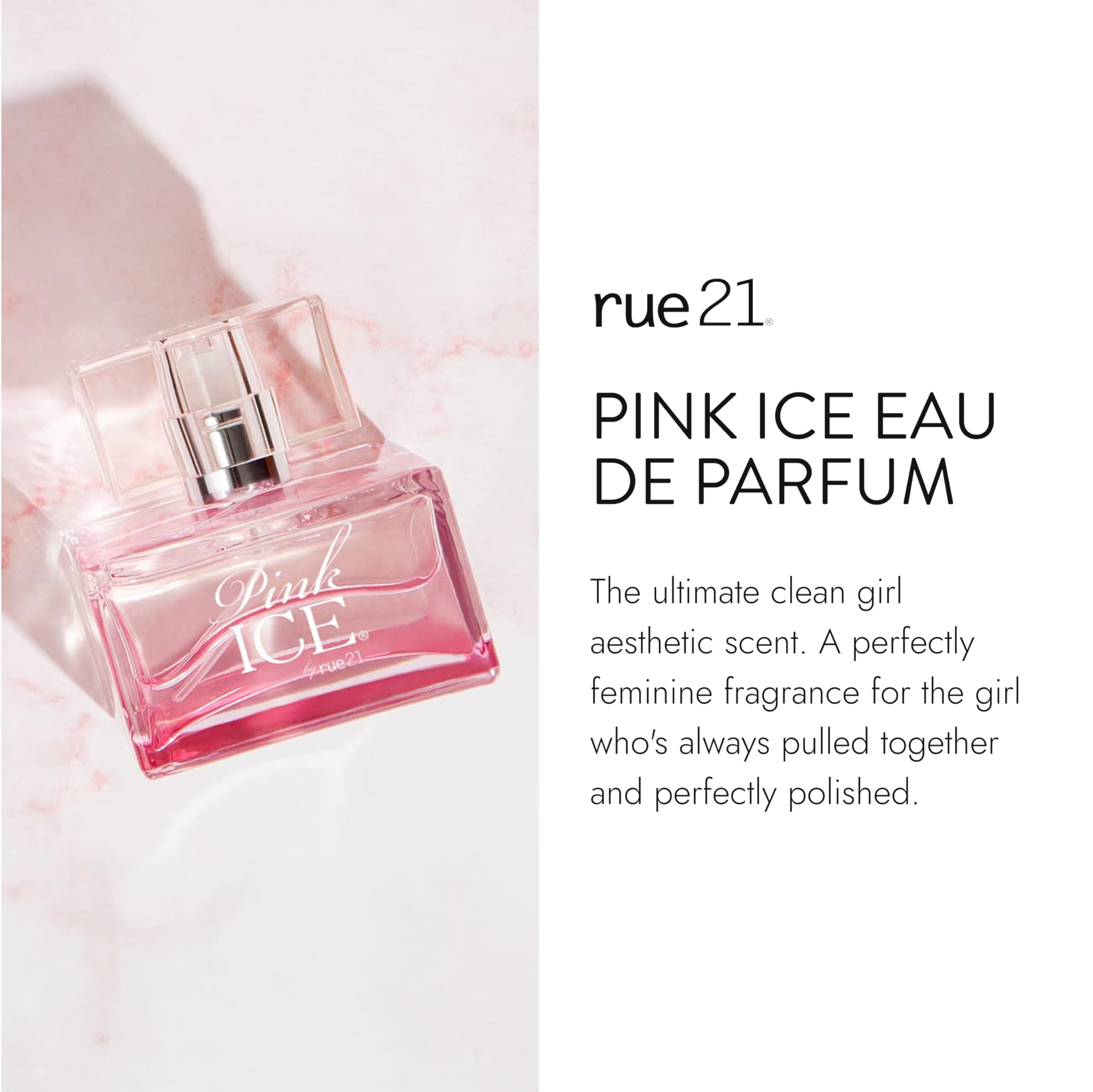 Rue 21 Pink Ice cap close-up showing polished lid detail.