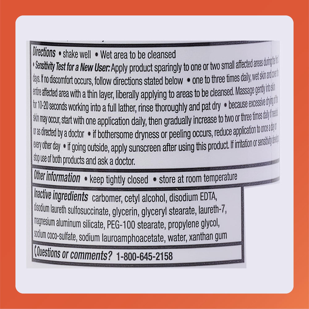Rugby Laboratories packaging front conveys trusted OTC acne care brand