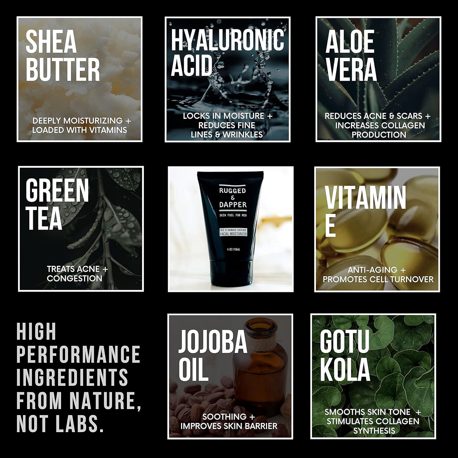 RUGGED & DAPPER Age Defense peptides closeup signals anti aging support