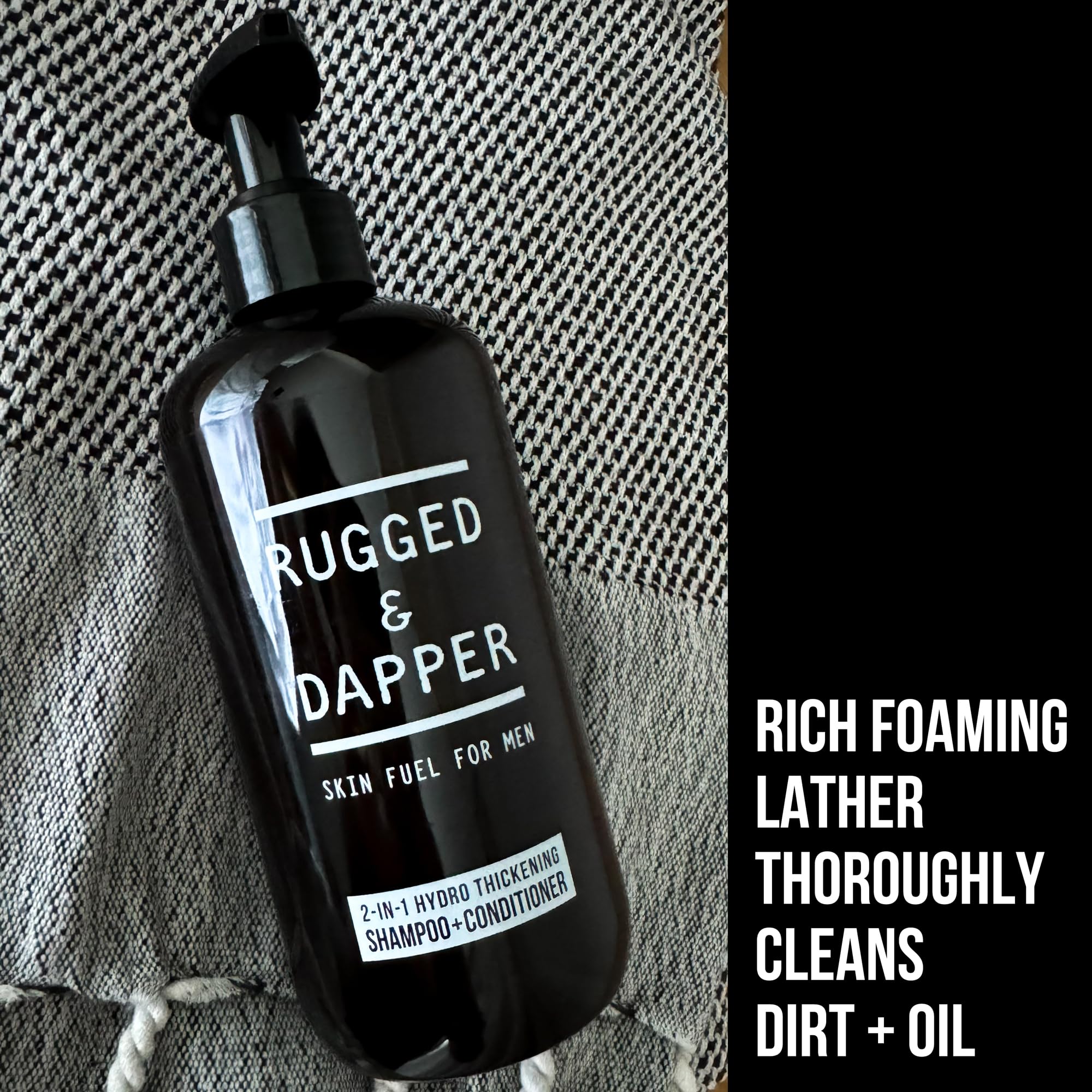 RUGGED & DAPPER argan-oil-nourishment showcases lasting hair nourishment