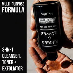 Rugged & Dapper deep exfoliating beads close-up showing pore-clearing action