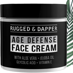 RUGGED & DAPPER face cream hero bottle demonstrating all-day hydration