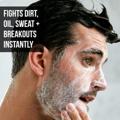 Rugged & Dapper face wash in shower setup for daily cleansing