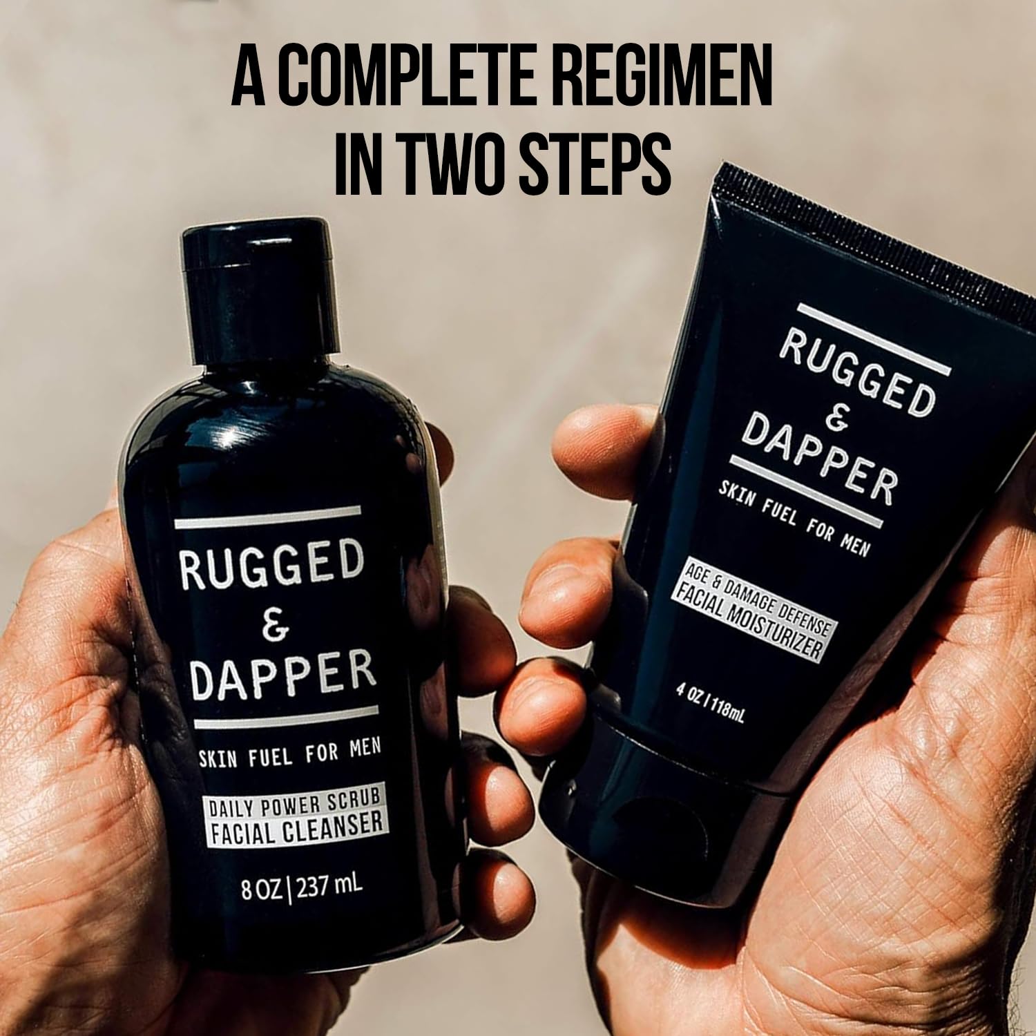 RUGGED & DAPPER Made in USA facility badge on packaging