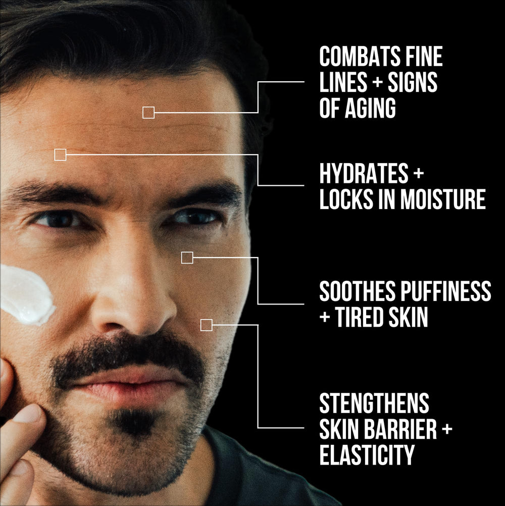 RUGGED & DAPPER night cream canister emphasizes nighttime nourishment
