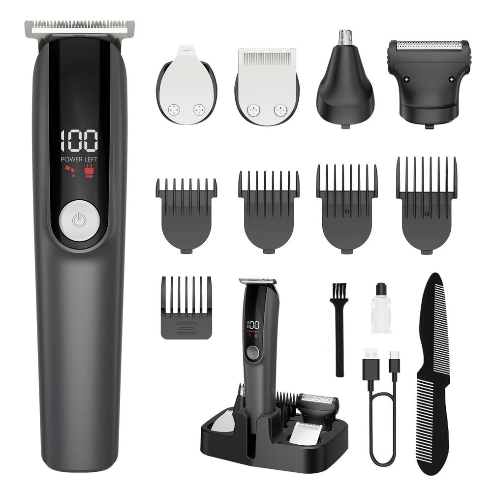 RUIBO 5-in-1 grooming kit heads for precise trimming and versatile styling options.