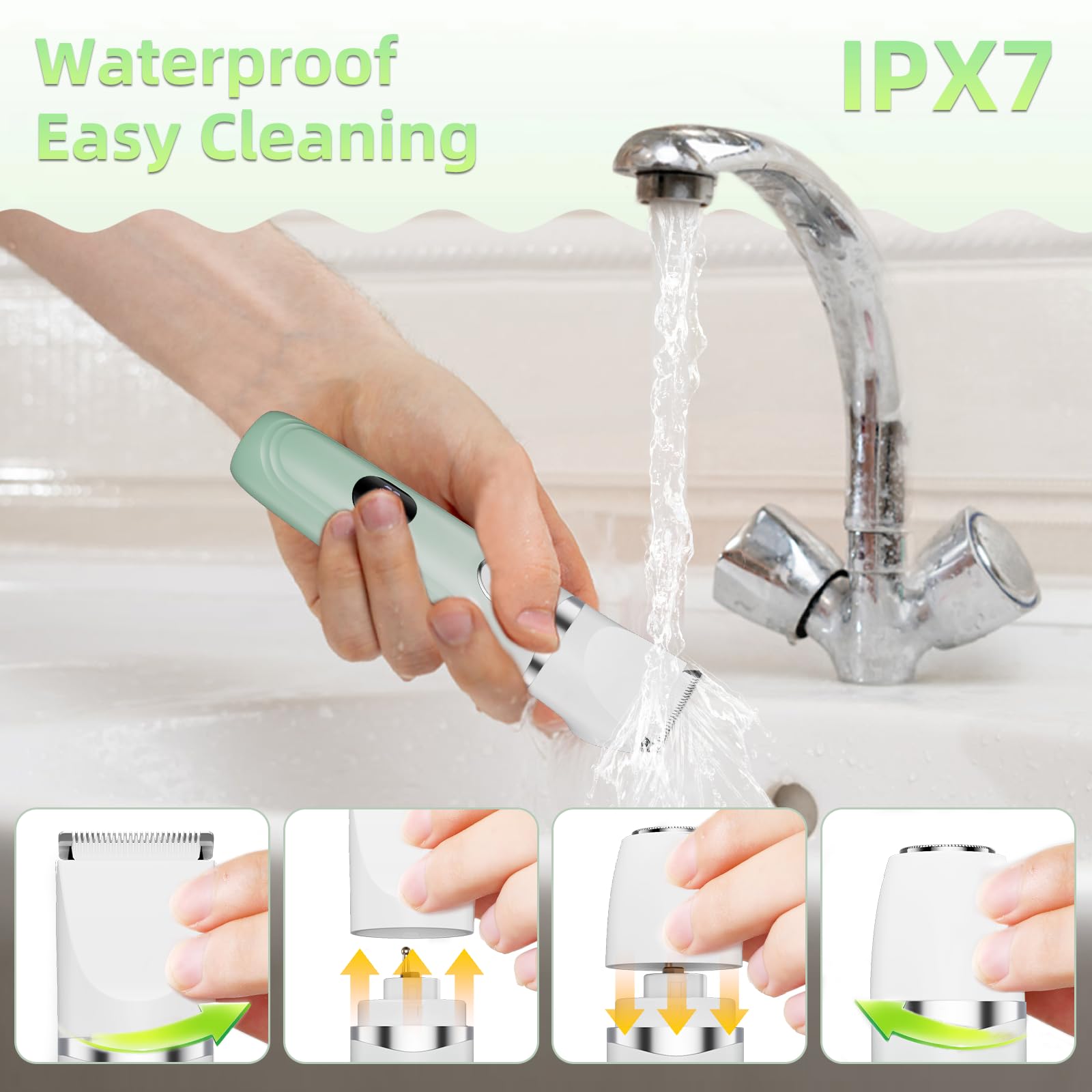 RUIBO IPX7 waterproof design suits showers and bath routines