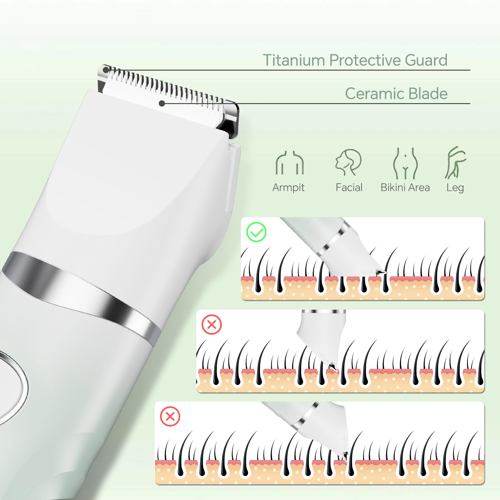 RUIBO trimmer works in wet or dry conditions for convenient care