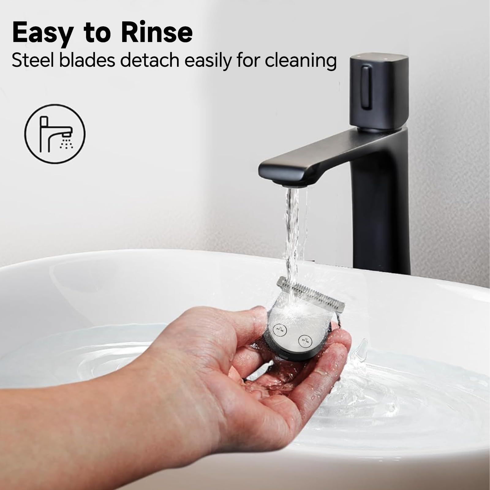 RUIBO waterproof removable blades for easy, quick cleaning.