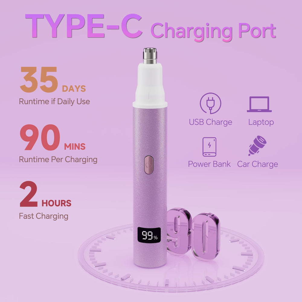 RUIM compact travel-friendly trimmer fits palm and bag for on-the-go grooming.
