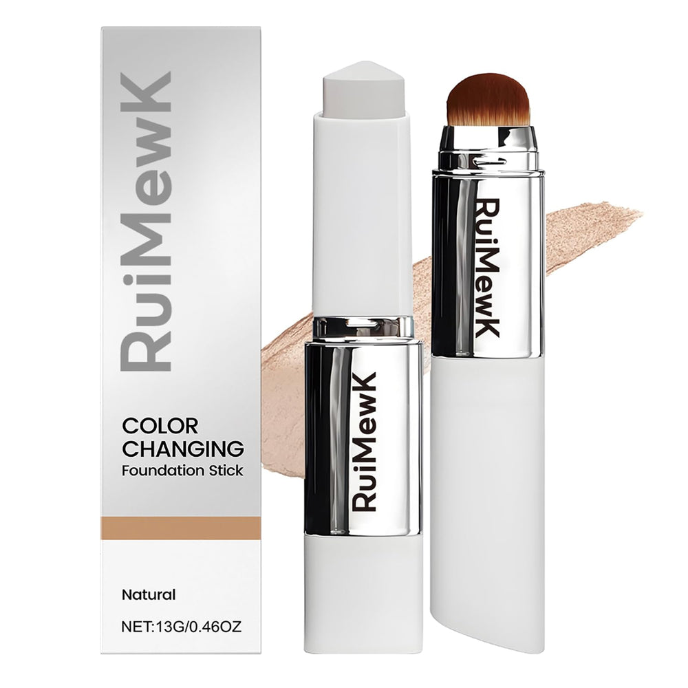 RuiMewK color-changing foundation application close-up for seamless skin-tone match