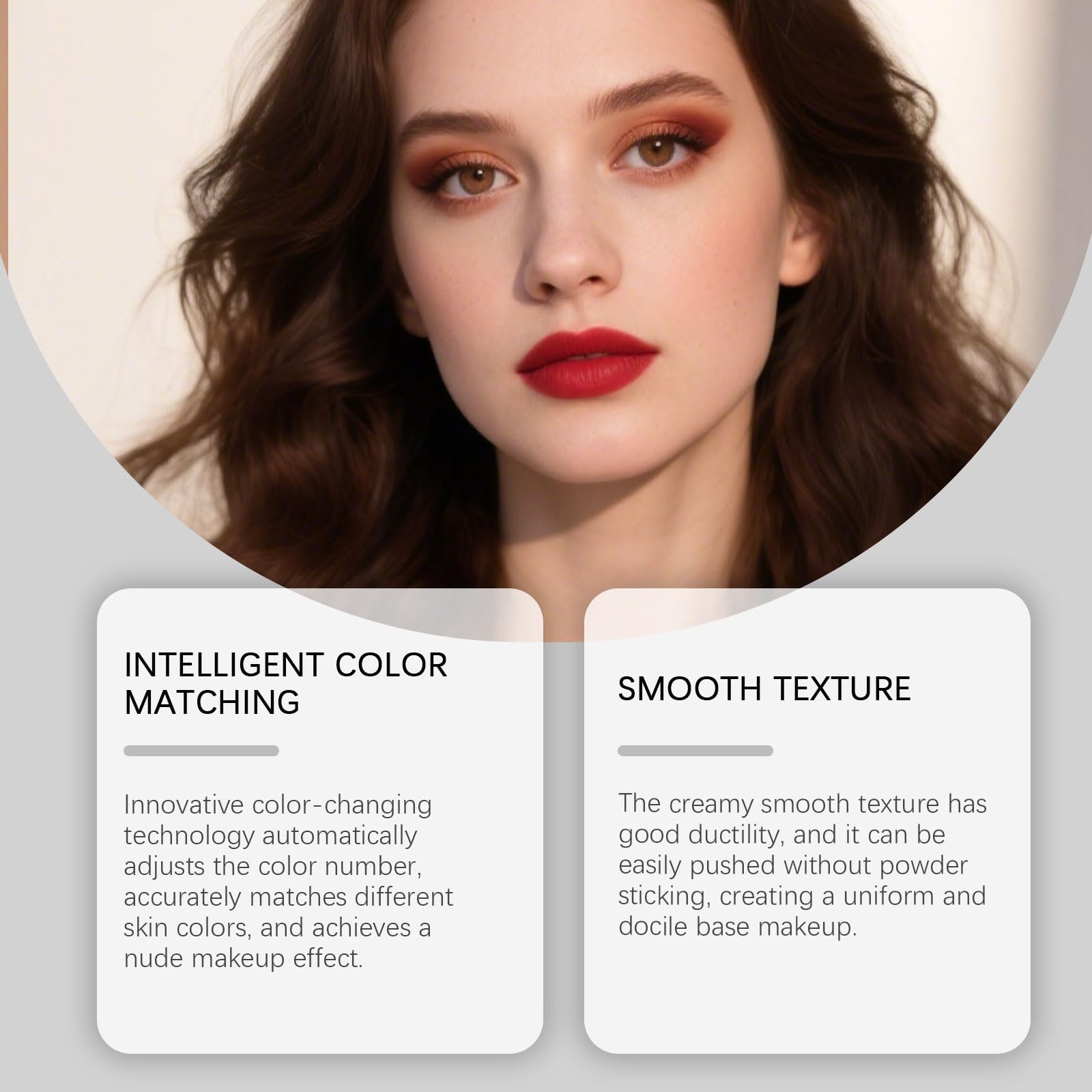 RuiMewK hydrating formula swatch showing skin-friendly coverage