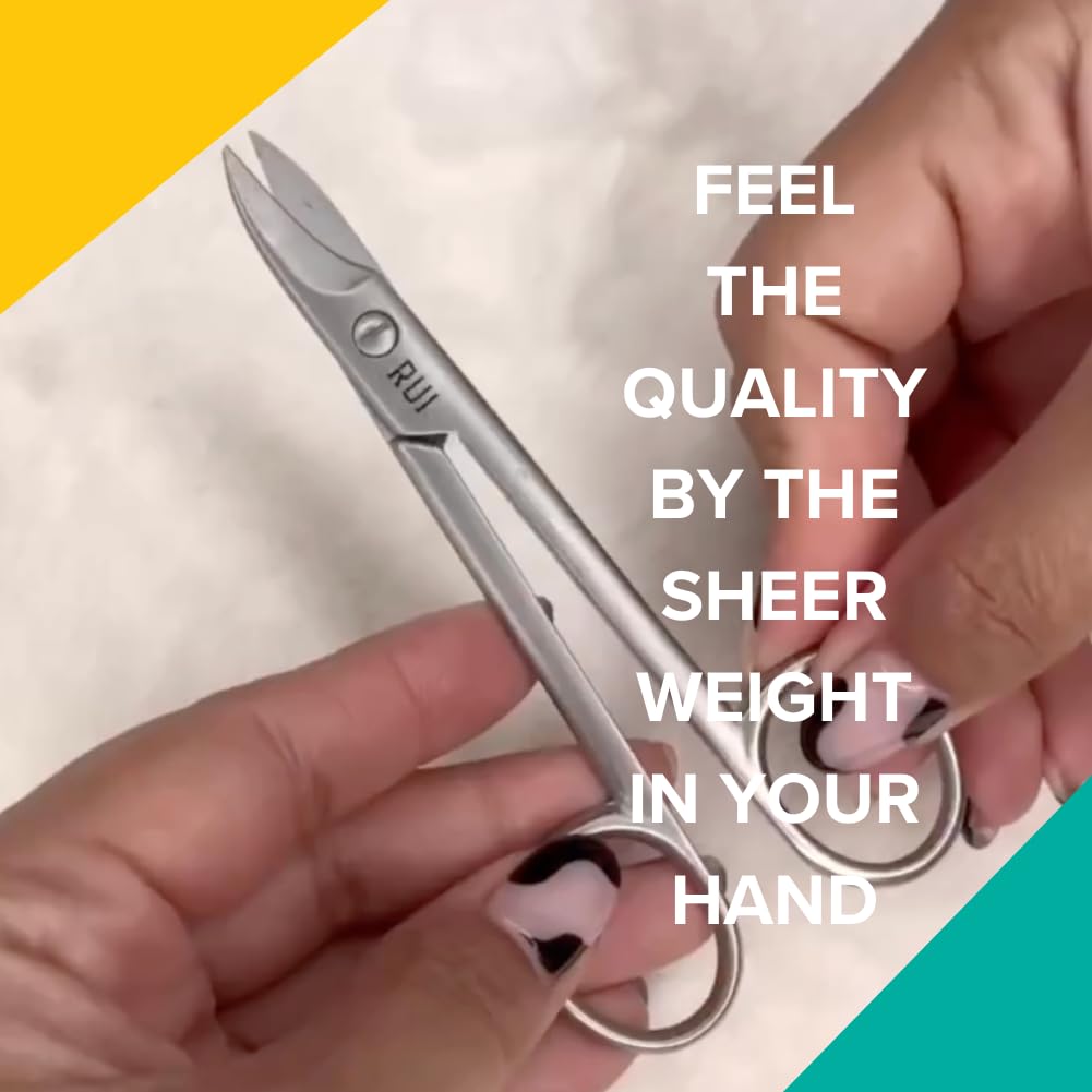 Rui Smiths Pro Precision Toenail Scissors stainless-steel build in-hand feel