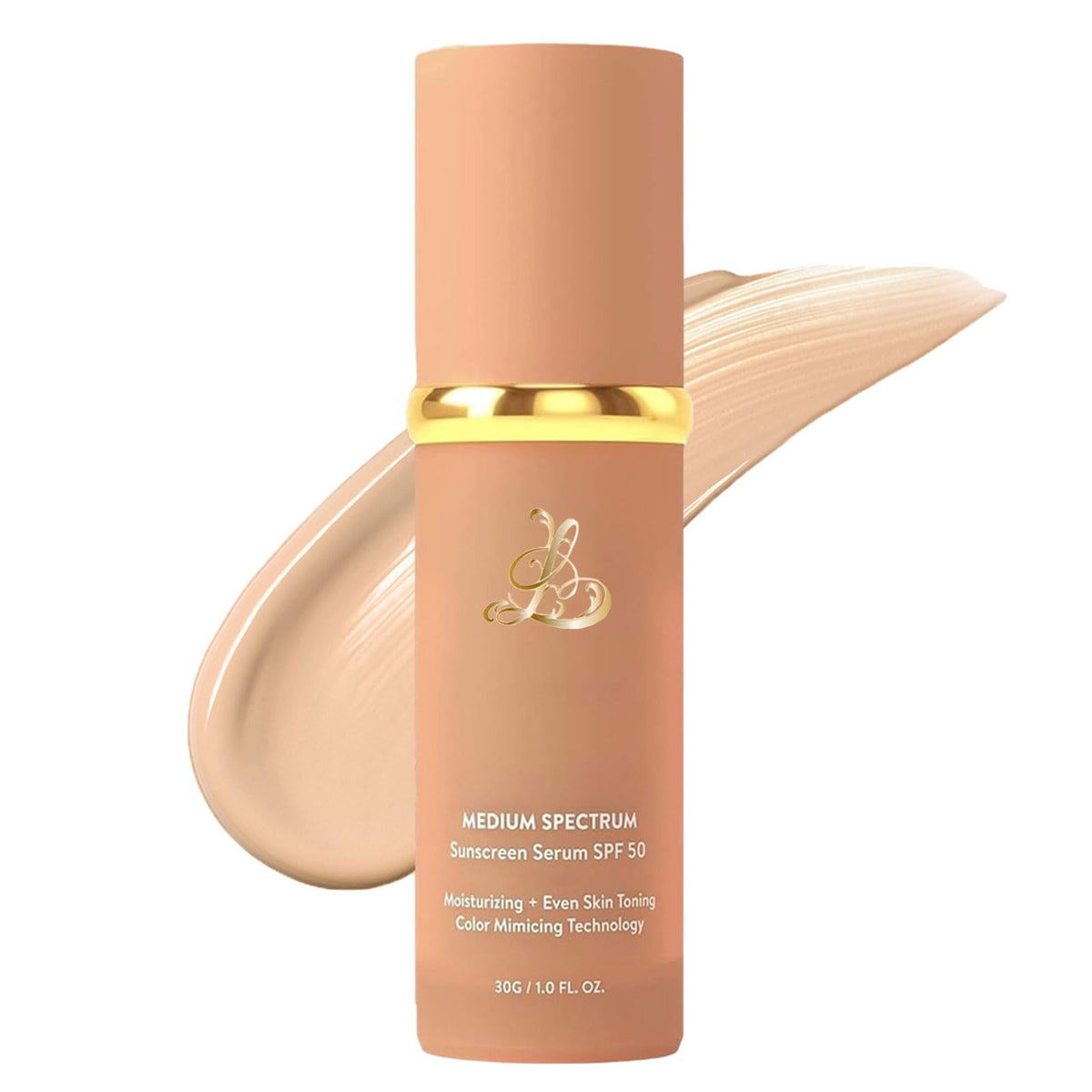 Rulinal Foundation 4 in 1 bottle closeup showing natural color match for everyday wear