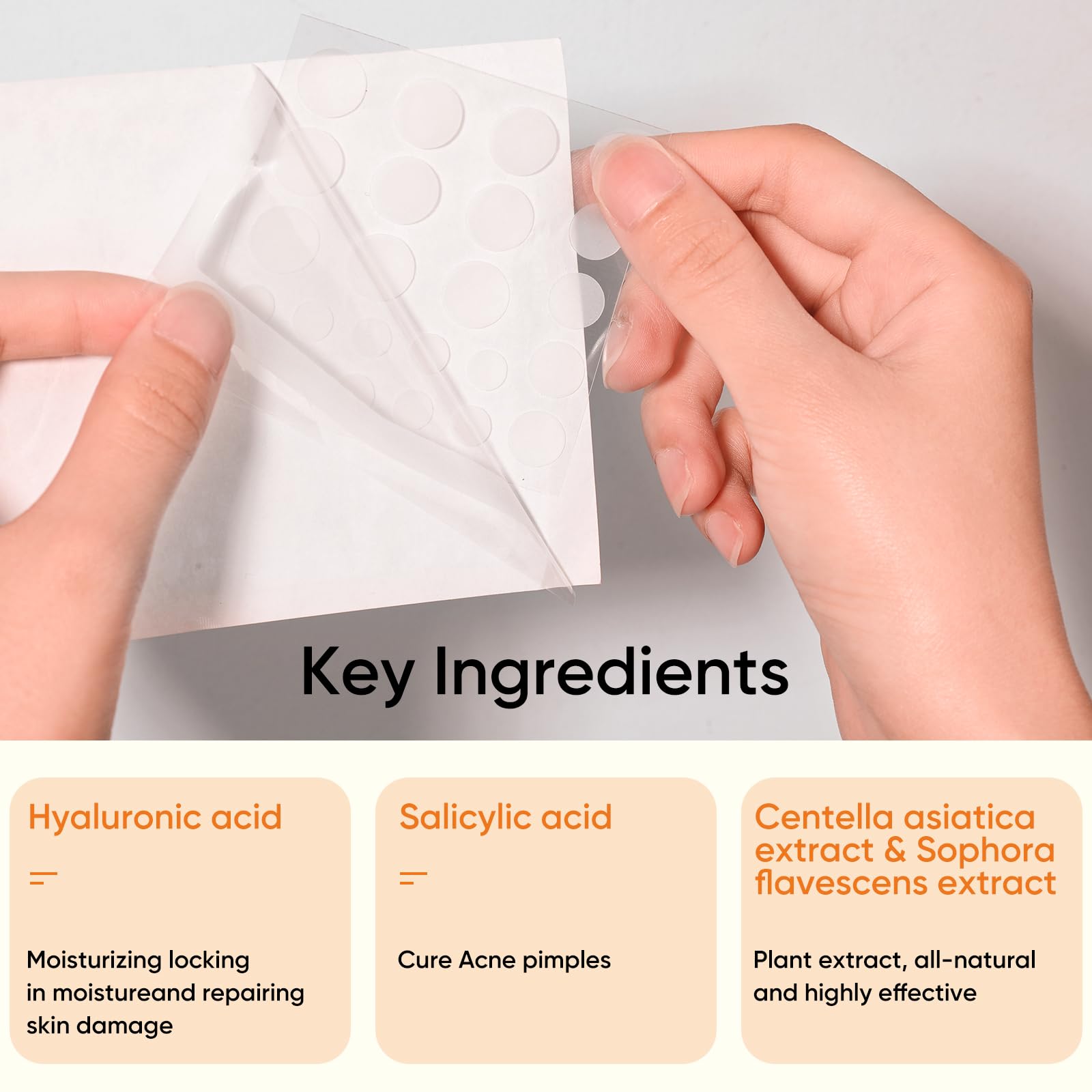 Rulvcian ingredients visual highlighting hyaluronic and salicylic acids.