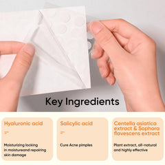 Rulvcian ingredients visual highlighting hyaluronic and salicylic acids.