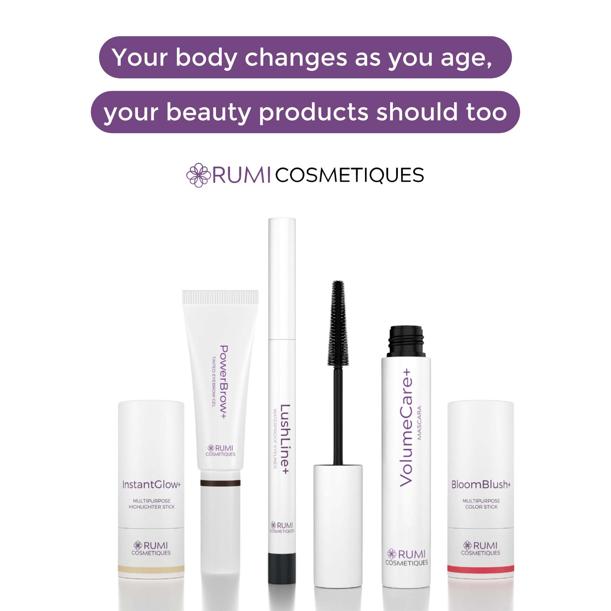 Rumi Cosmetiques LushLine+ waterproof formula delivers long-lasting, smudge-resistant wear.