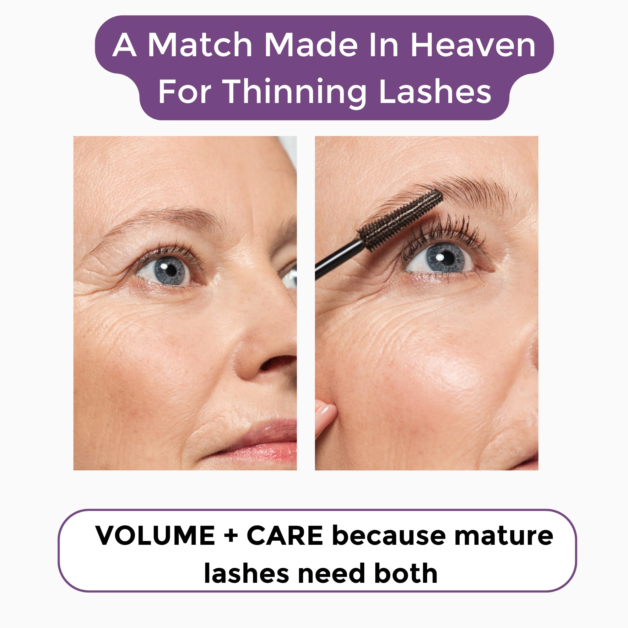 Rumi Cosmetiques VolumeCare+ Mascara during light rain to demonstrate water-resistant wear