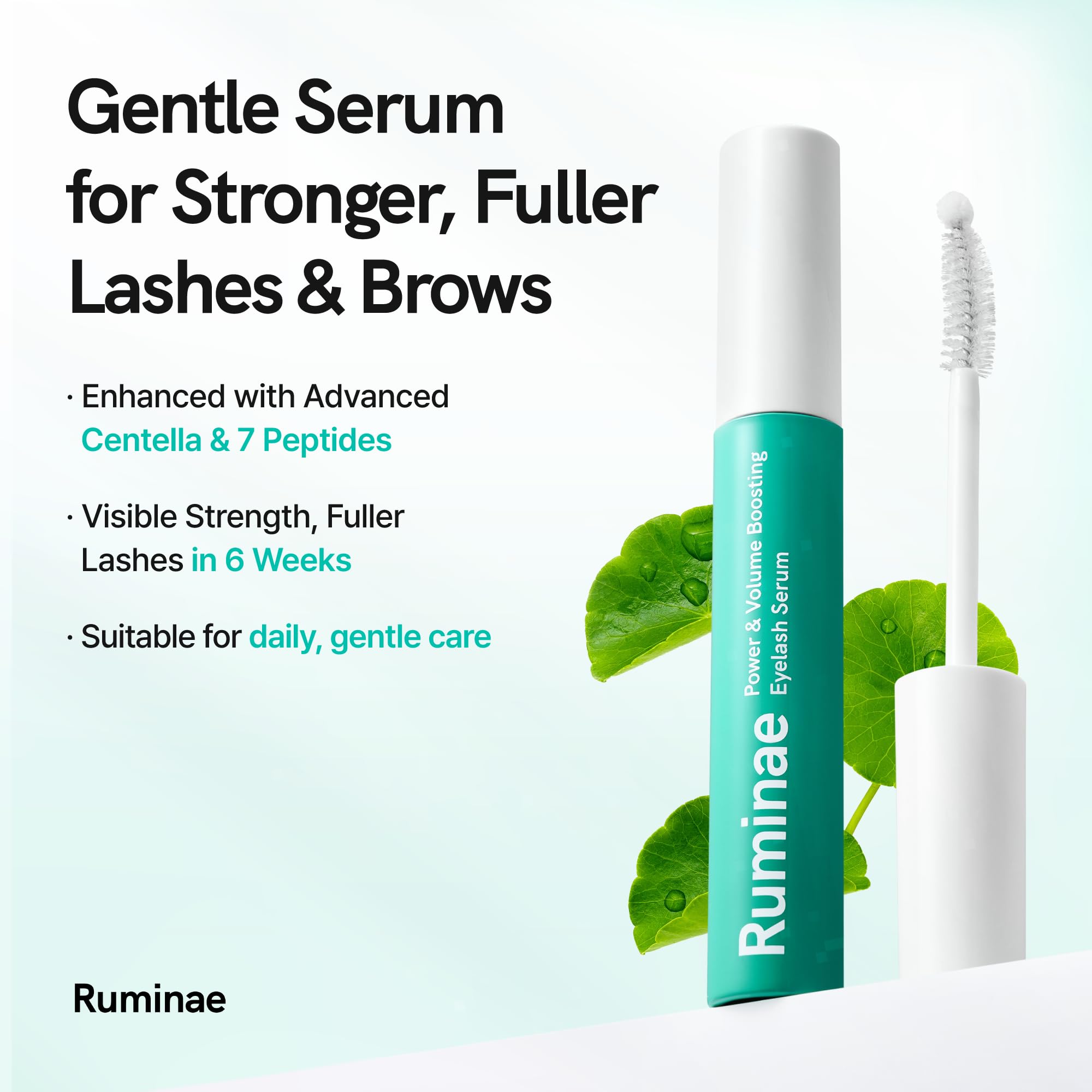Ruminae Centella Asiatica focus image highlights soothing formula for comfortable wear.