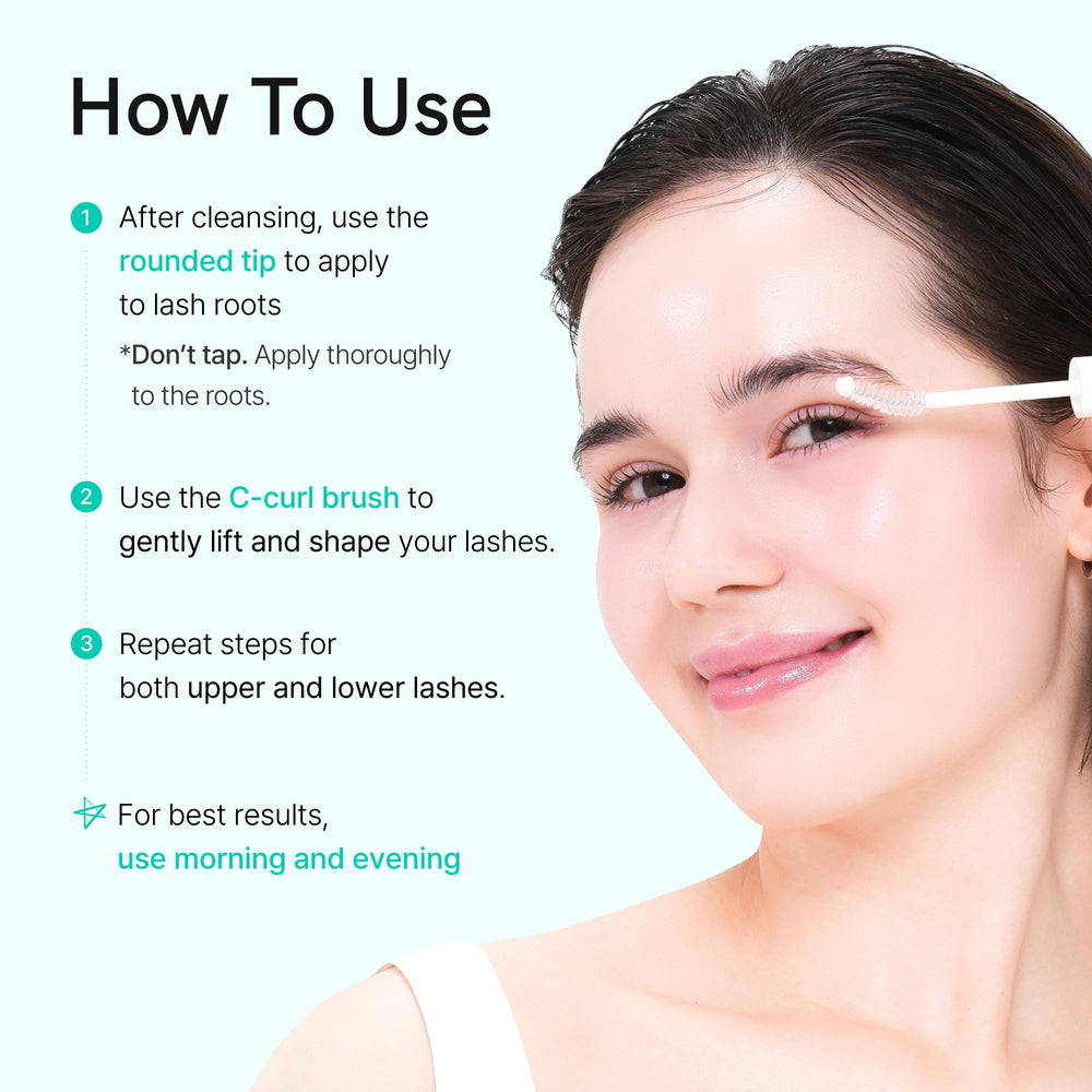 Ruminae vegan oil-free lash brow care showcases safe use with extensions and sensitive eyes.