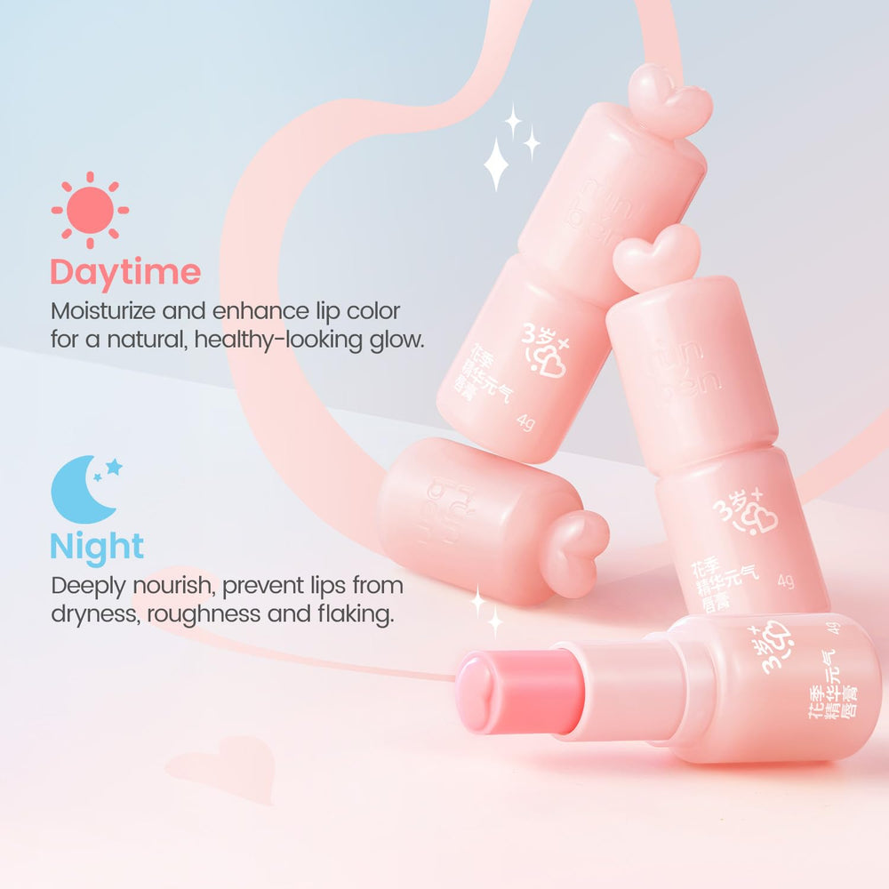 RUNBEN color-changing lip balm smooth-glide texture captured for easy application.