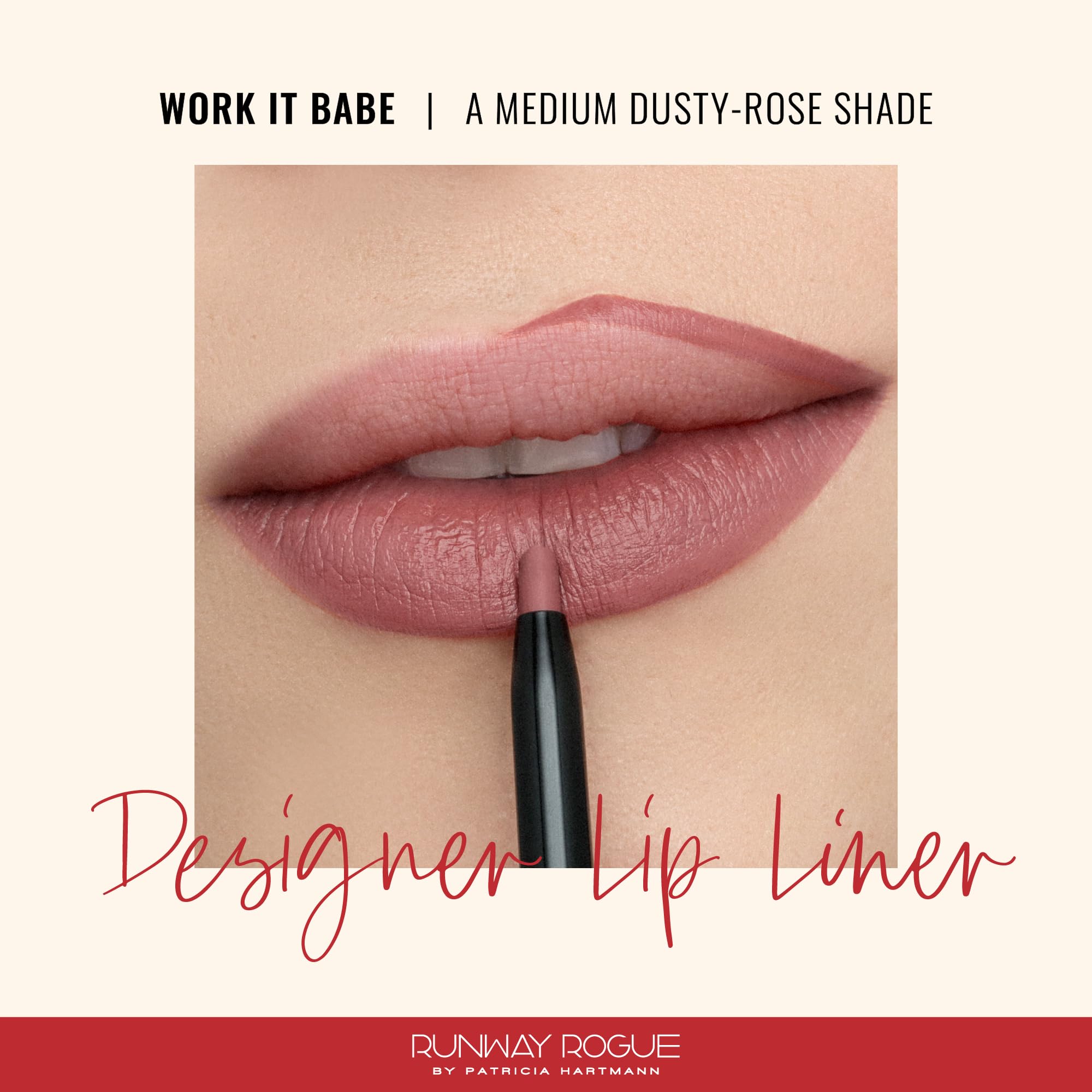 Runway Rogue designer liner Work It Babe sharpener image showing built-in precision tool.