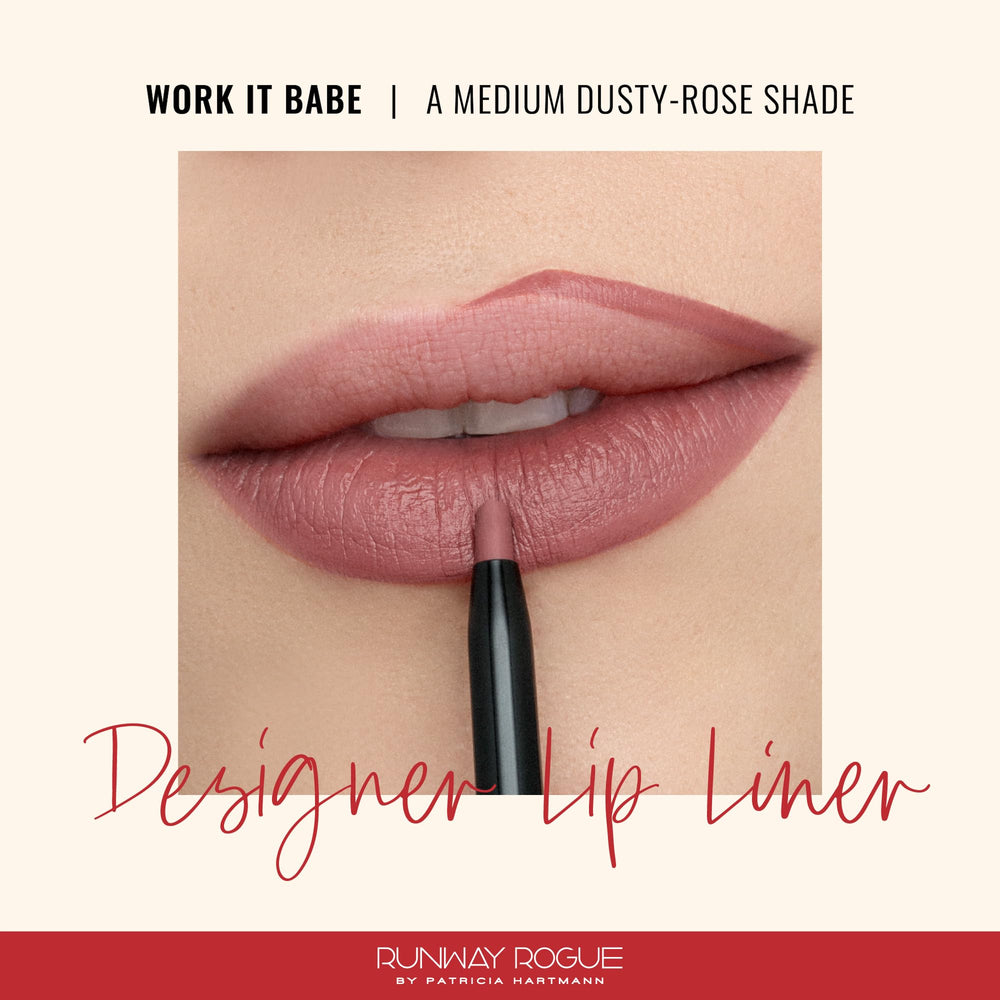 Runway Rogue designer liner Work It Babe sharpener image showing built-in precision tool.