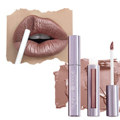 Runway Rogue Pearl Glam liquid lipstick tube shows metallic shimmer for all-day color
