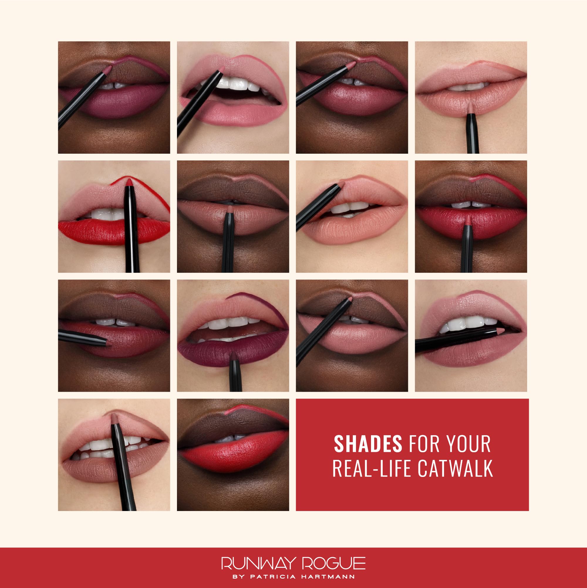 Runway Rogue Trendsetter application guide shot demonstrating pro-like outlining