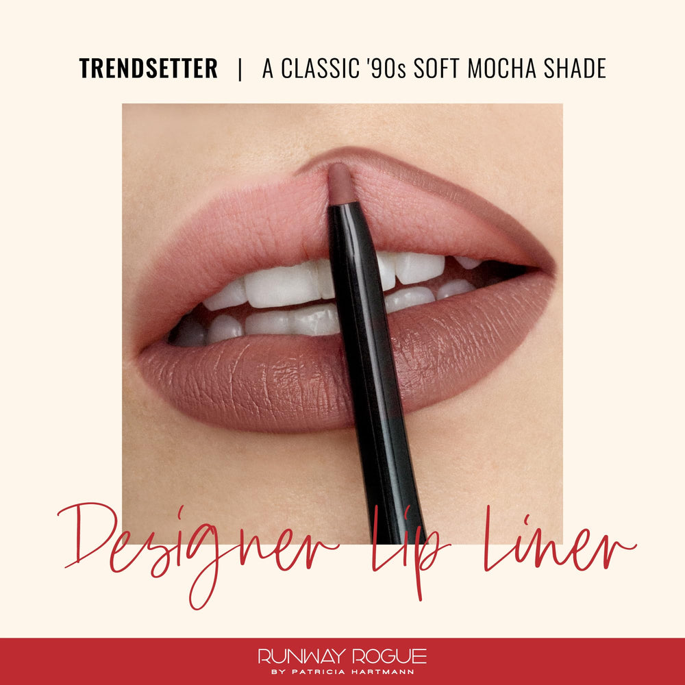 Runway Rogue Trendsetter lip pencil built-in sharpener close-up for precise sharpening and clean application