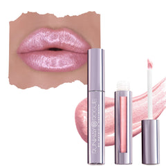 Runway Rogue LuxGloss Catwalk bottle close-up showing soft pastel-pink shimmer for everyday glamour