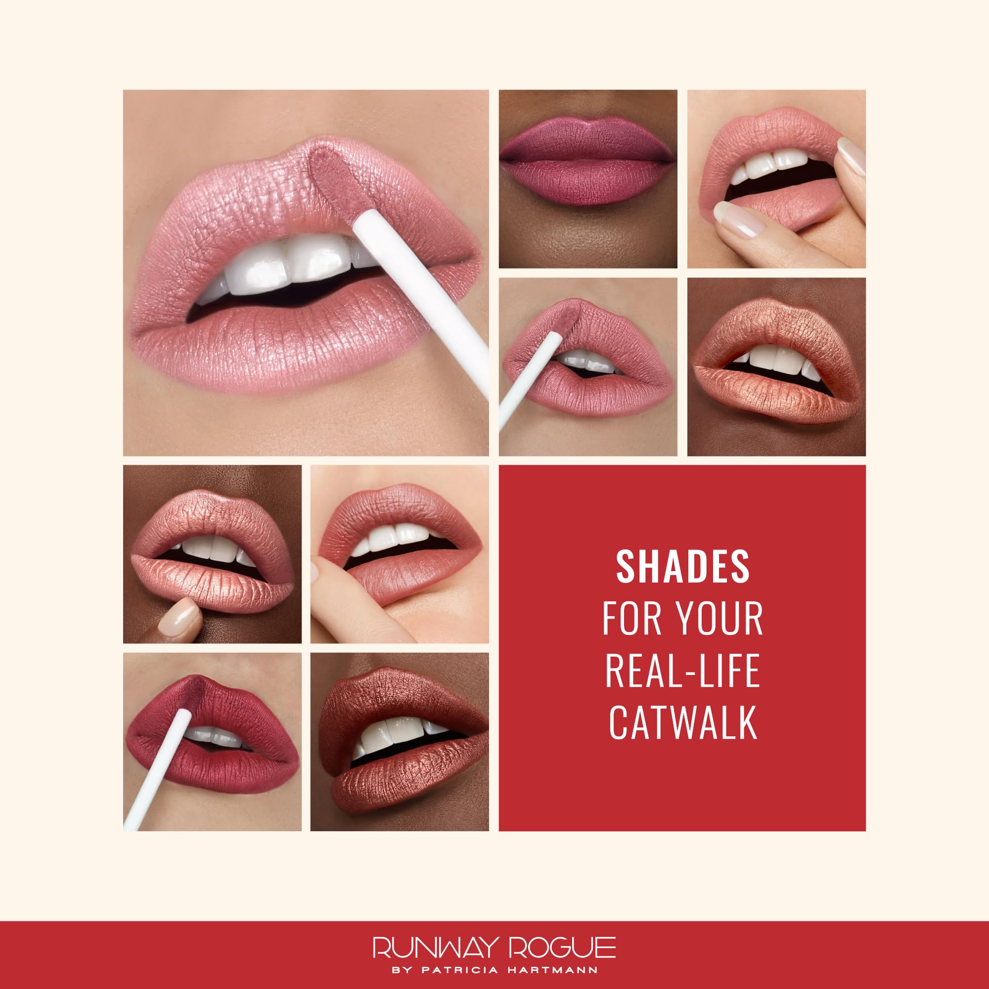 Runway Rogue Silk Glam with lipliner option for defined shapes