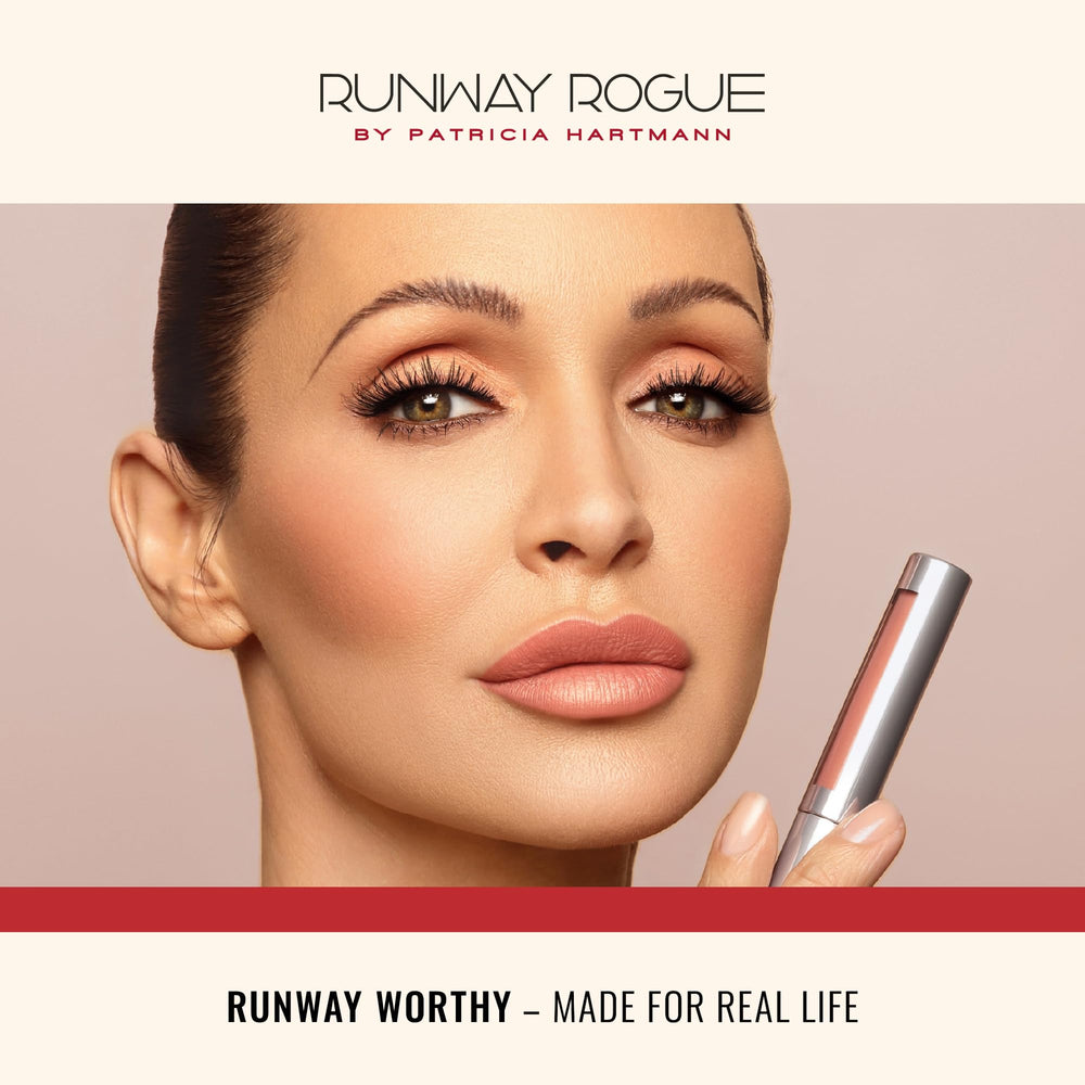 Runway Rogue Silk Glam with LuxGloss for extra hydration and luminous finish