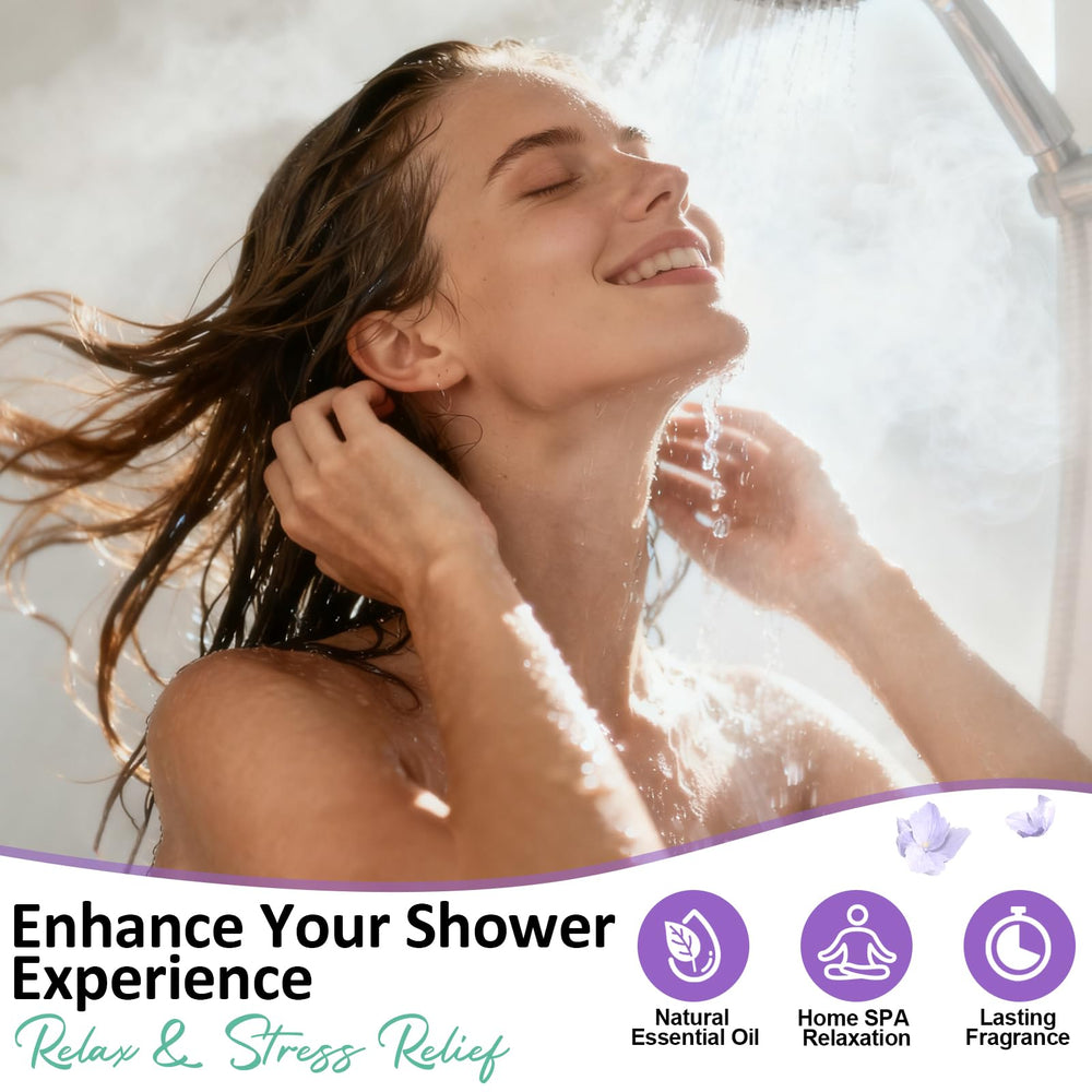 RUSEMLE rose scented shower steamer showcasing mood uplifting aroma