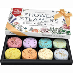 RuseMLE rose shower steamer promotes relaxing mood during shower ritual.