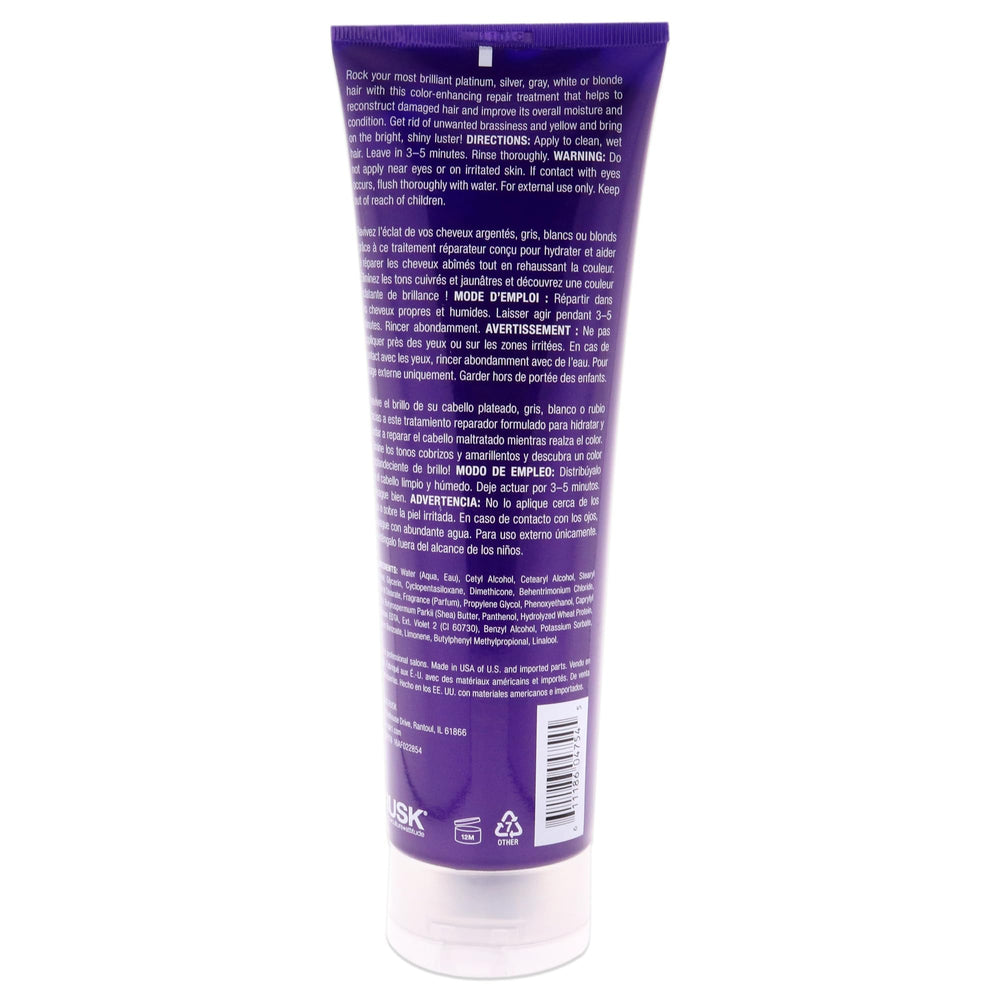 RUSK Deepshine PlatinumX Repair Treatment creamy texture showing detangling and moisture benefits