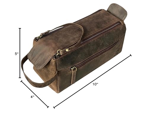 RUSTIC TOWN leather toiletry bag ready as a thoughtful gift for travelers