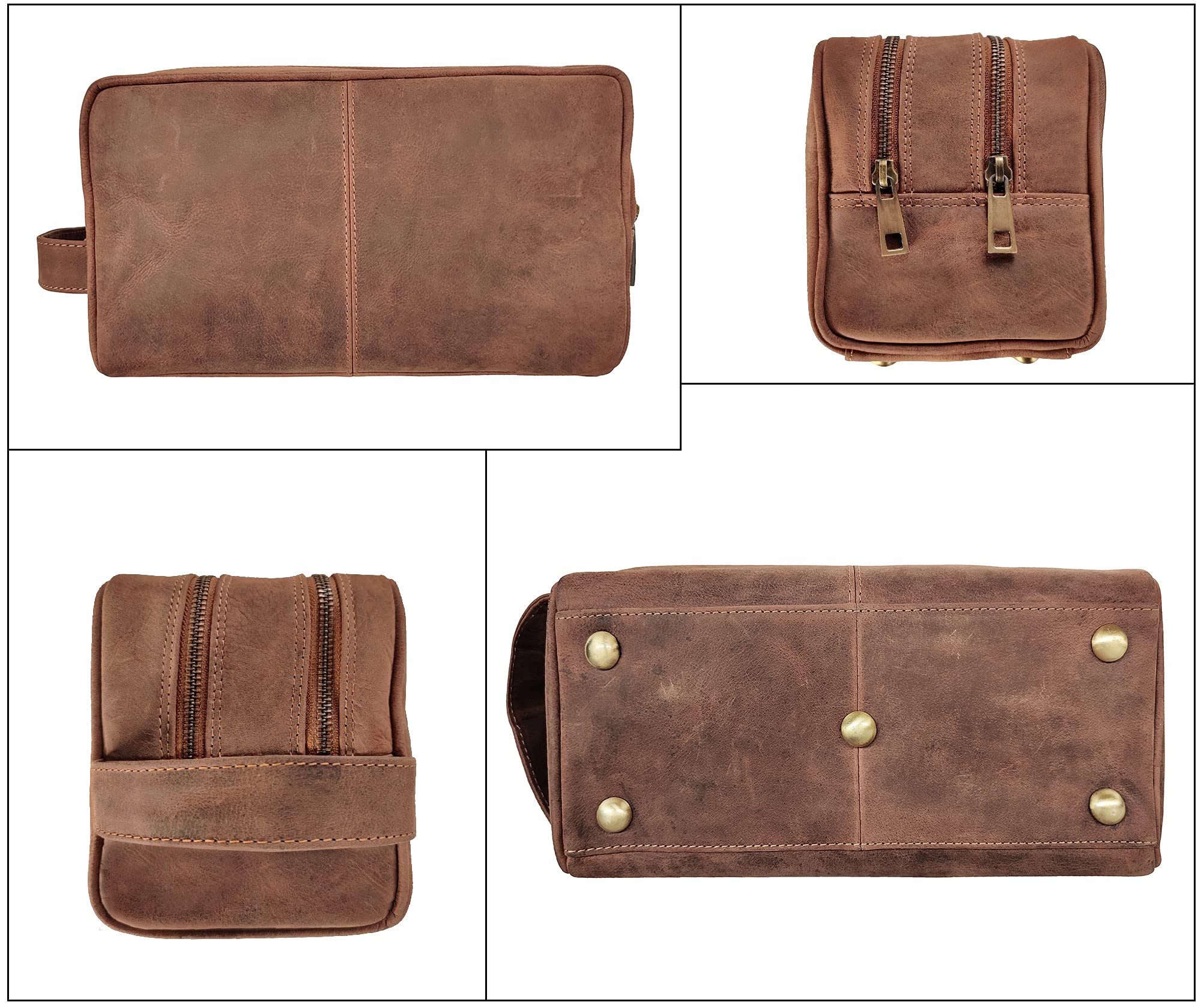 RUSTIC TOWN dual-compartments keep grooming items neatly separated.