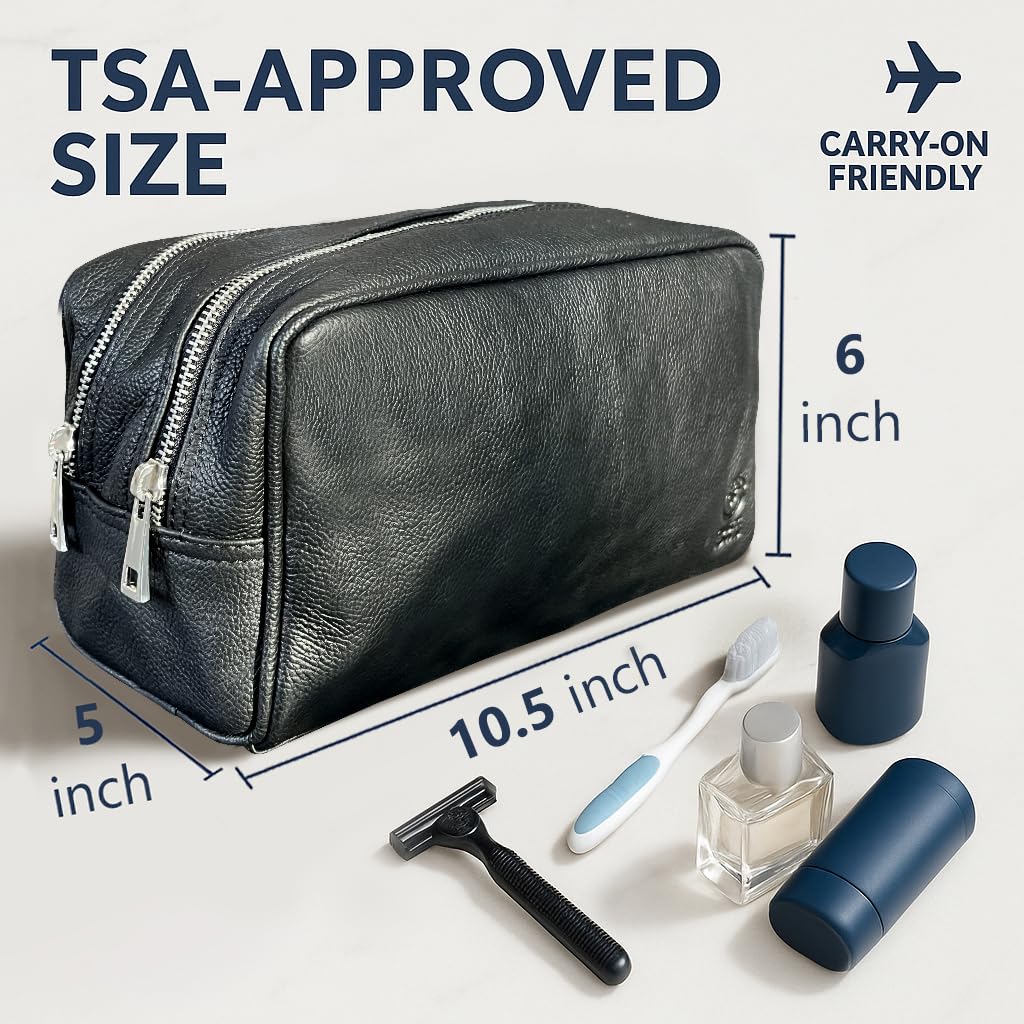 RUSTIC TOWN leather bag waterproof lining protects contents during travel.
