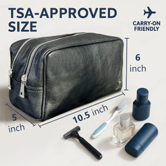 RUSTIC TOWN leather bag waterproof lining protects contents during travel.
