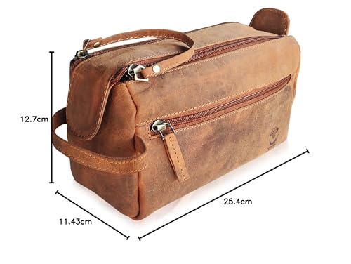 Rustic Town leather toiletry bag ideal gift option for travelers and organizers